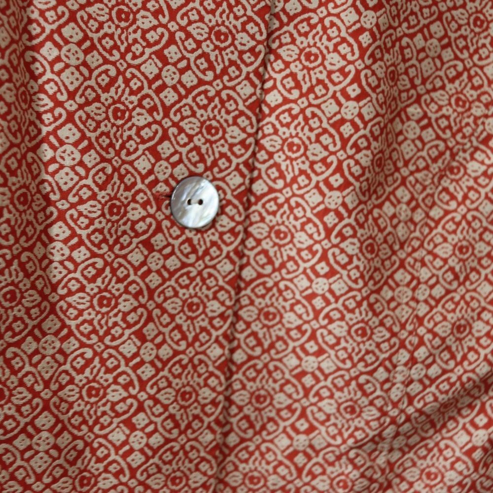 Y2k Sigrid Olsen Red & White Patterned Blazer Jac… - image 5